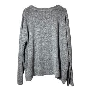 Lucky Brand Womens Cloud Knit Top Shirt Black White Gray XXL
